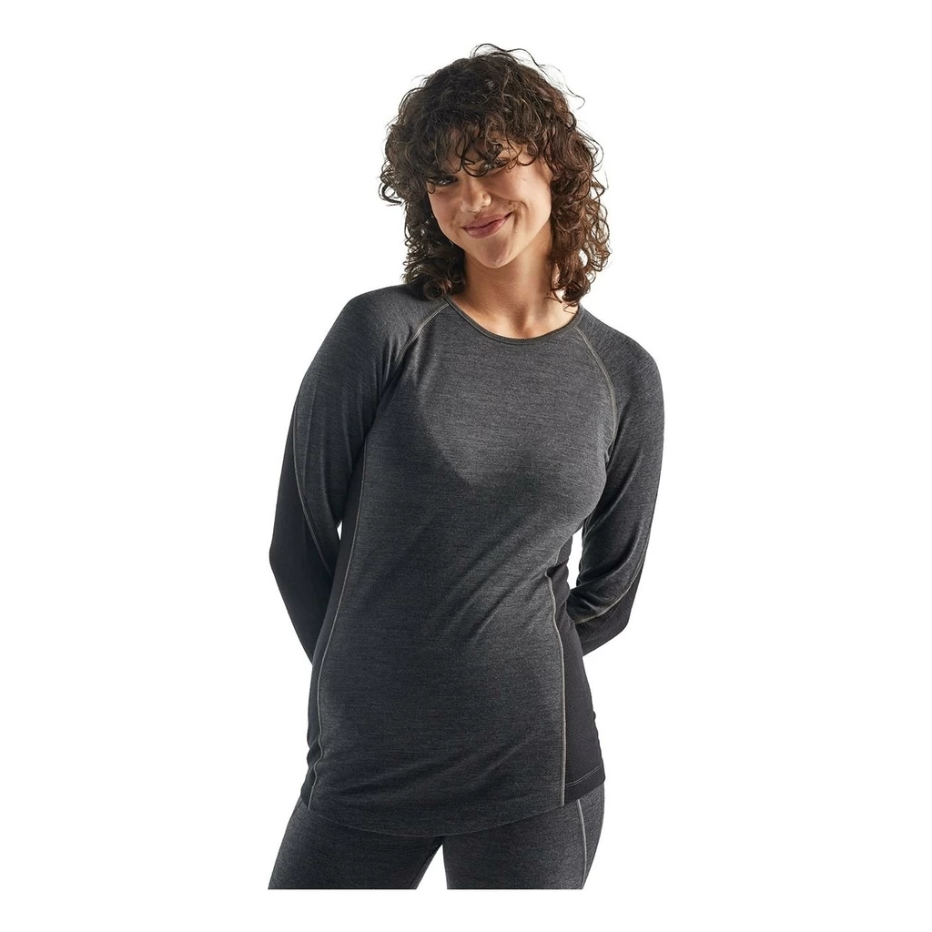 Icebreaker 260 Zone Long Sleeve Crewe Femme Gris – Image 5