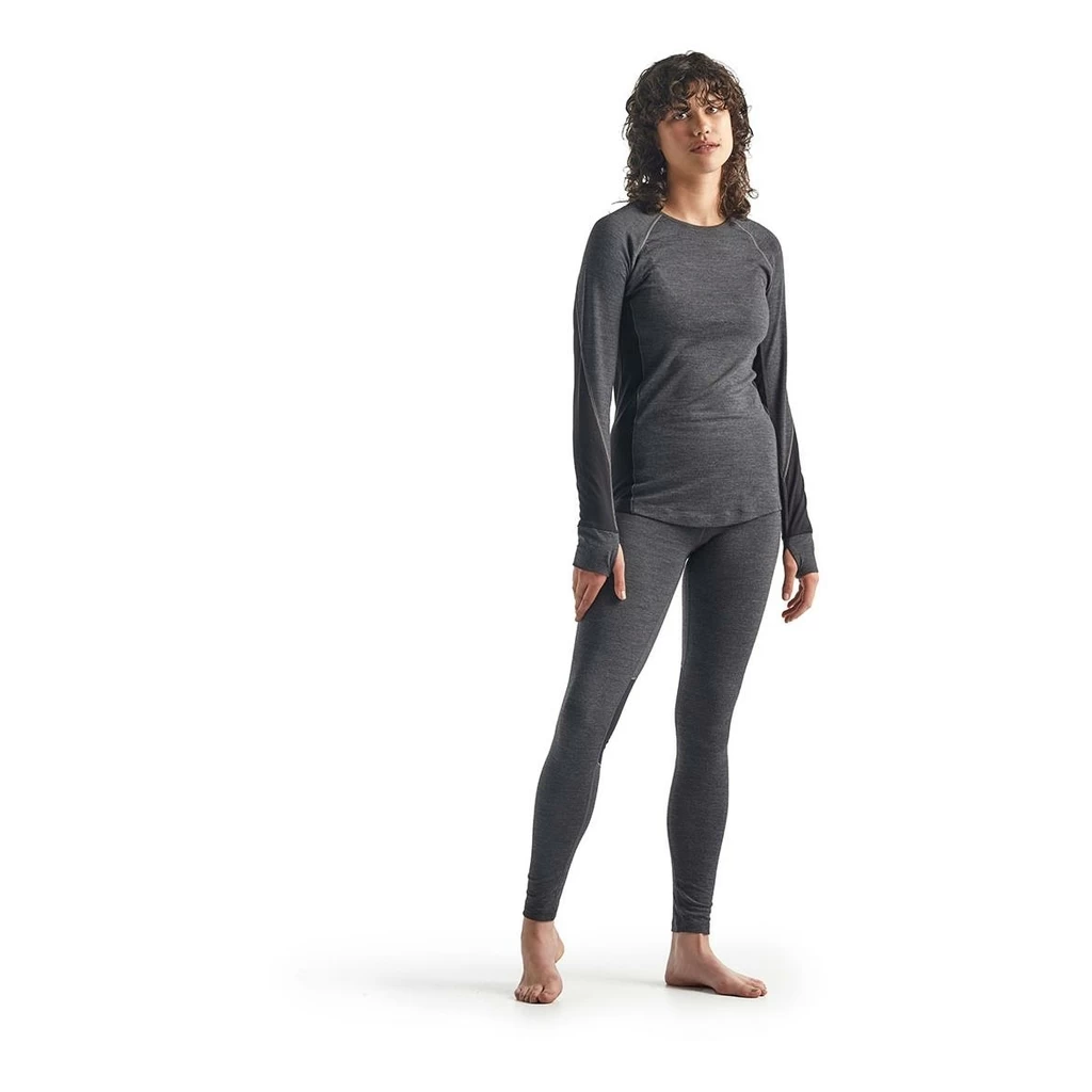 Icebreaker 260 Zone Long Sleeve Crewe Femme Gris – Image 7