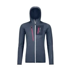 Ortovox Fleece Grid Hoody Femme Bleu Nuit