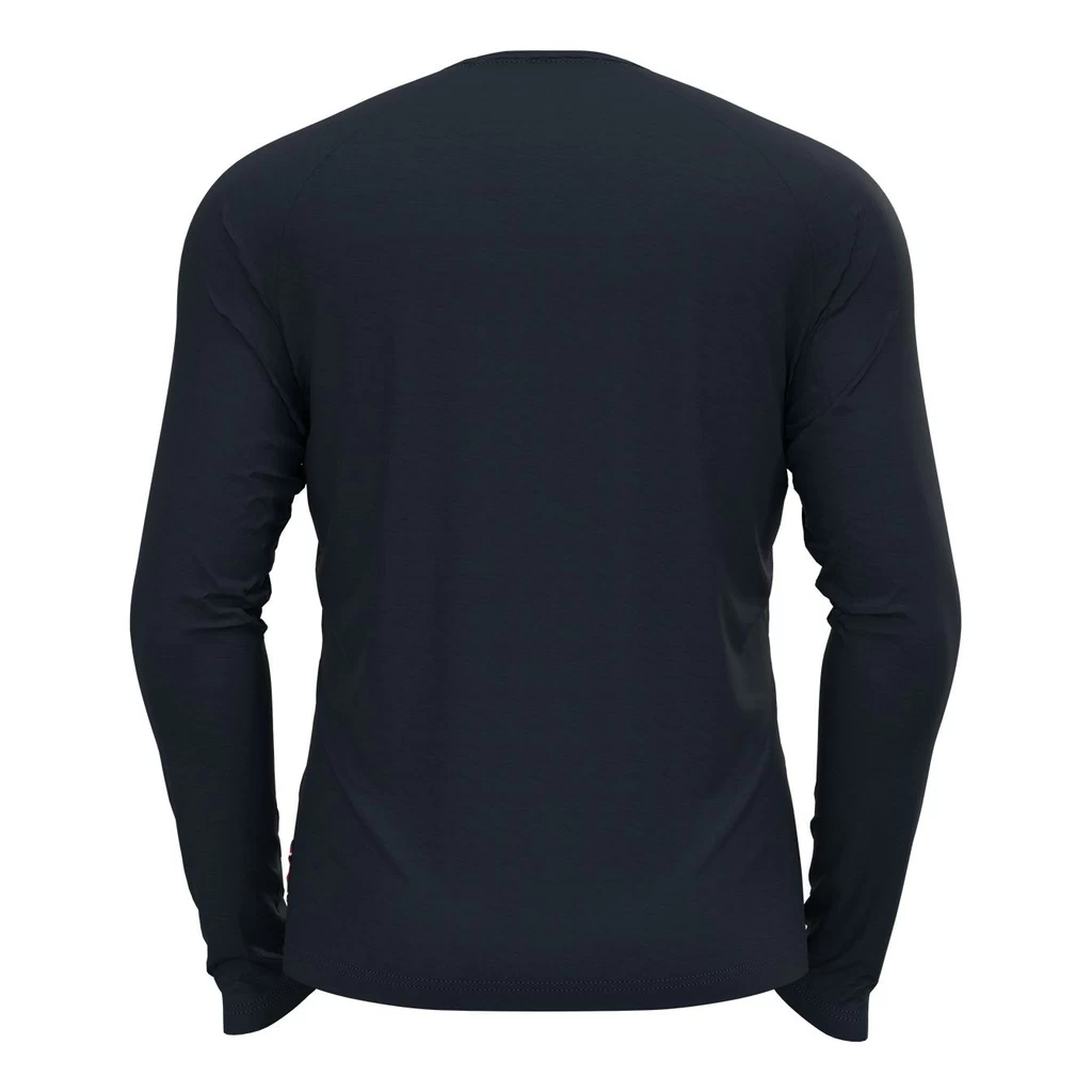 Odlo T-Shirt Long Sleeve Crew Neck Concord Plus Forest PR Homme Bleu Foncé – Image 2