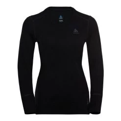 Odlo Base Layer Top Crew Neck Long Sleeve Merino 260 Femme Noir