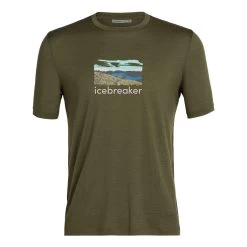 Icebreaker Tech Lite II Short Sleeve Tee Trailhead Homme Vert