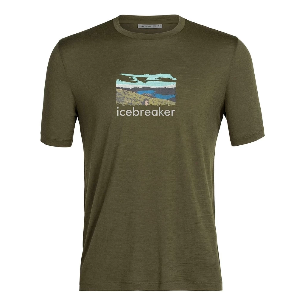 Icebreaker Tech Lite II Short Sleeve Tee Trailhead Homme Vert