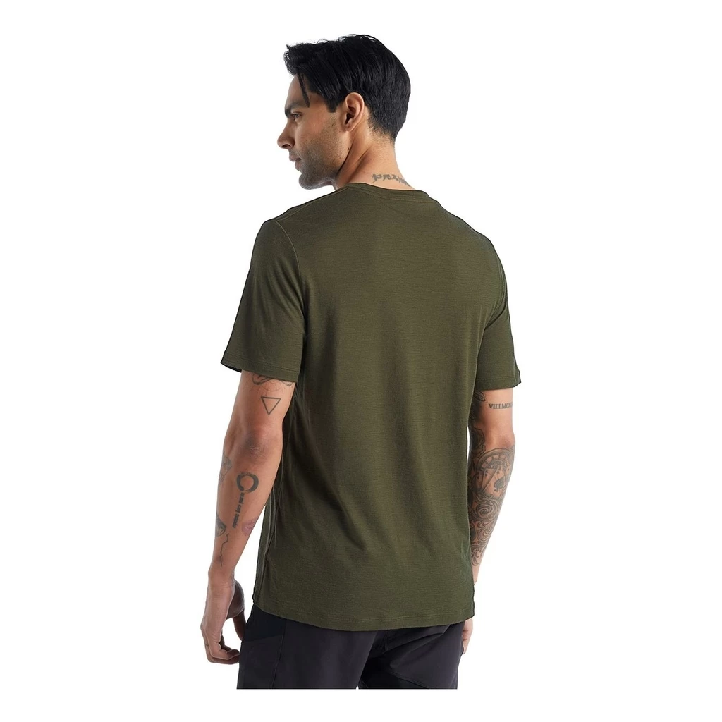 Icebreaker Tech Lite II Short Sleeve Tee Trailhead Homme Vert – Image 2