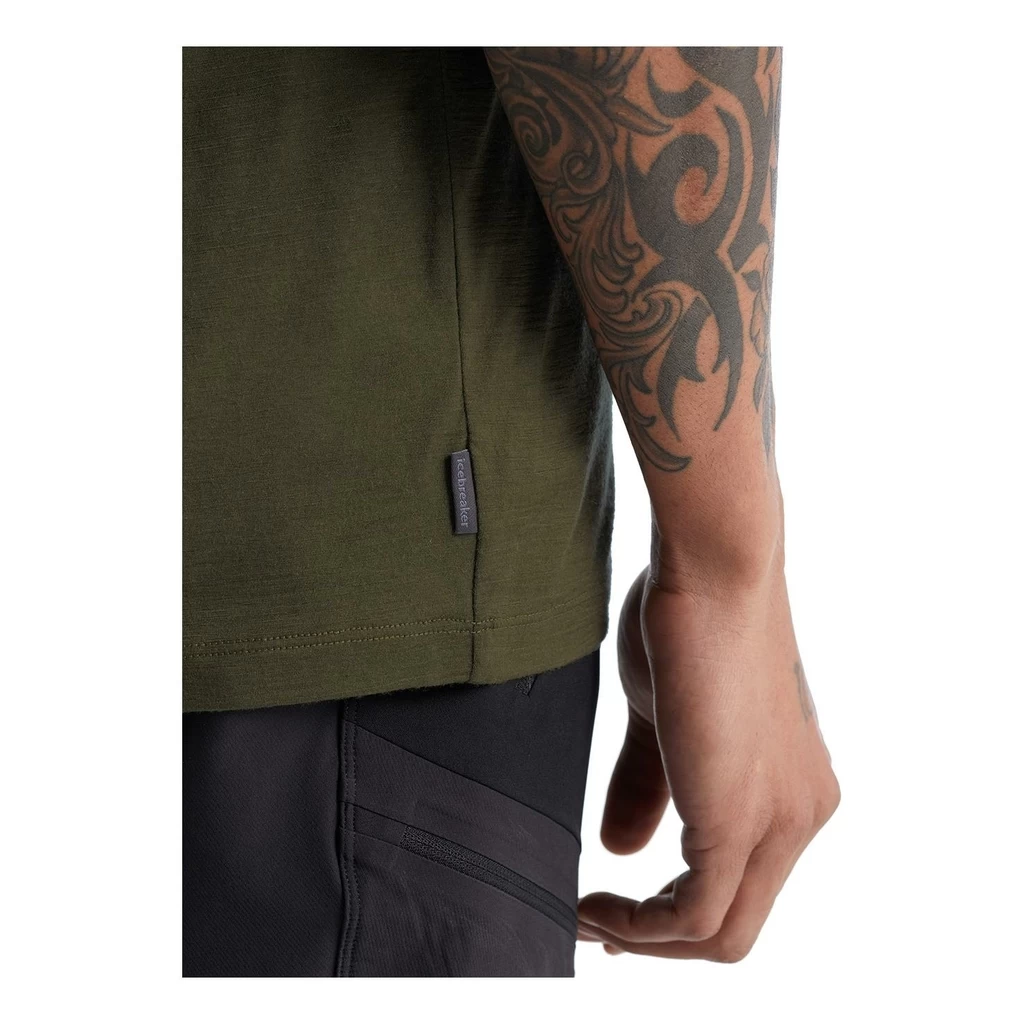 Icebreaker Tech Lite II Short Sleeve Tee Trailhead Homme Vert – Image 5