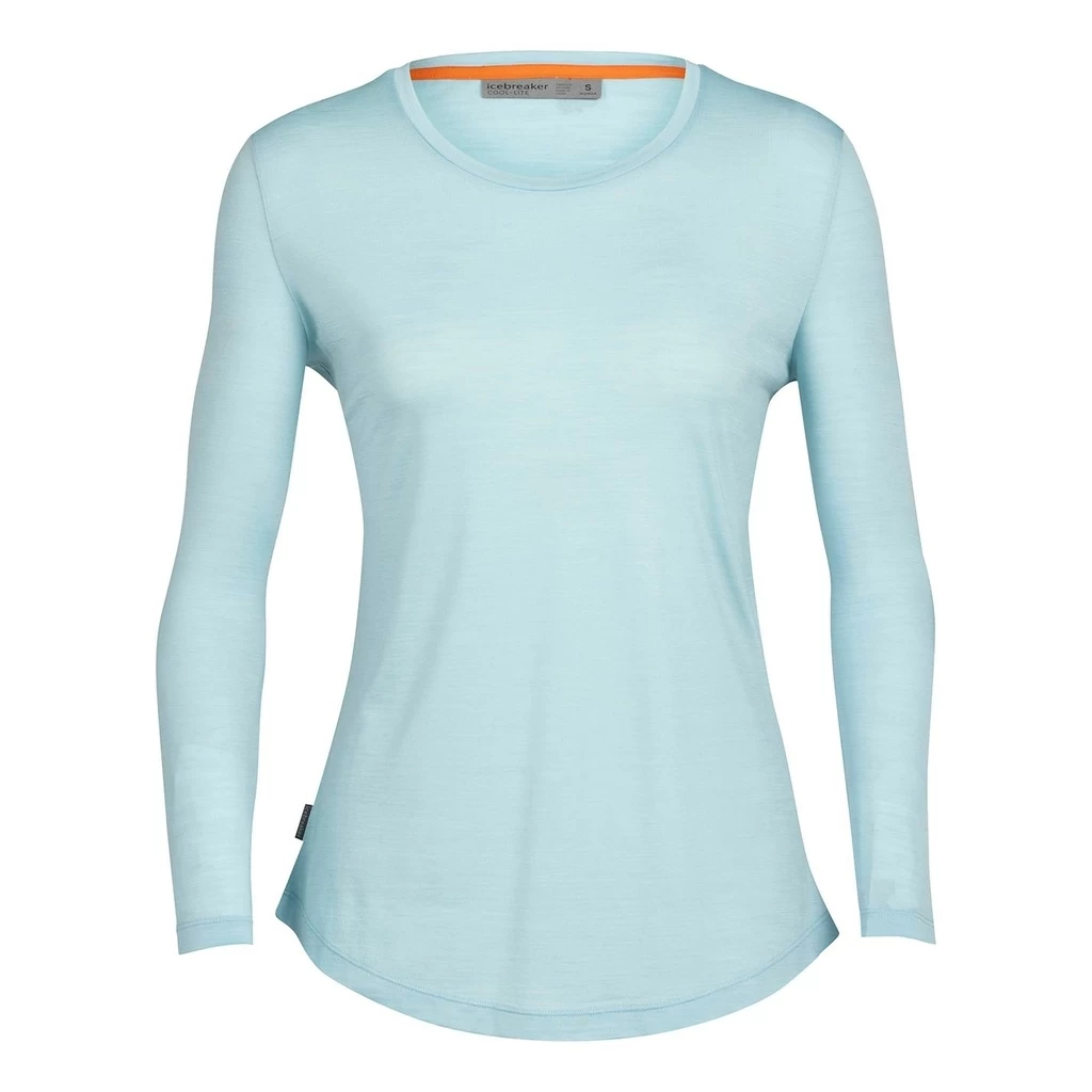 Icebreaker Sphere II Long Sleeve Tee Femme Bleu Ciel