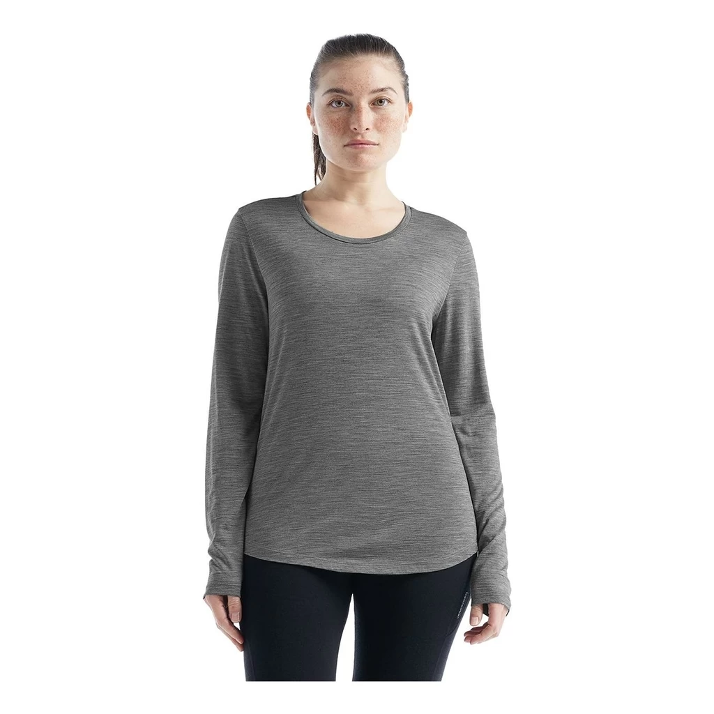 Icebreaker Sphere II Long Sleeve Tee Femme Gris – Image 6