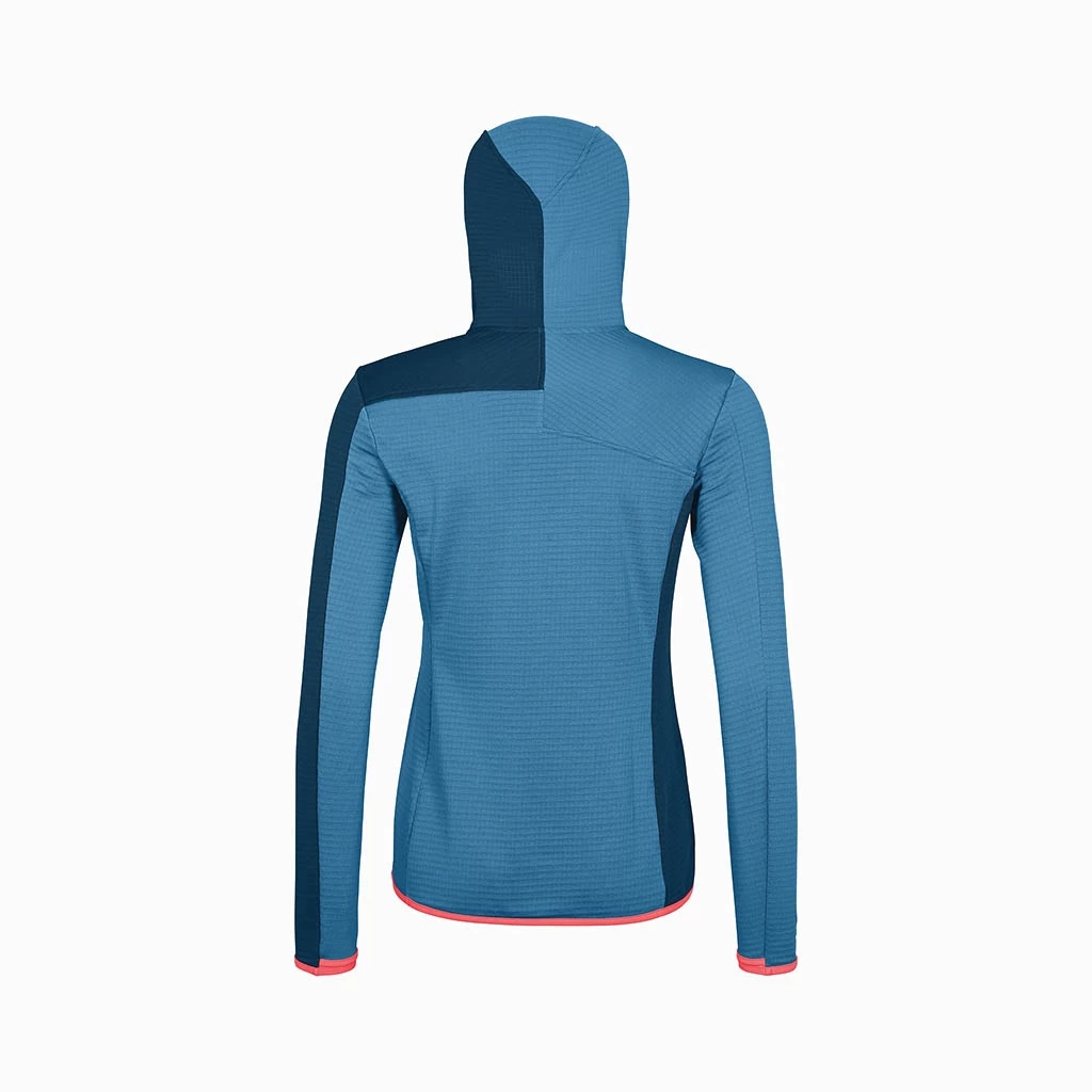 Ortovox Fleece Light Grid Hooded Jacket Femme – Image 2