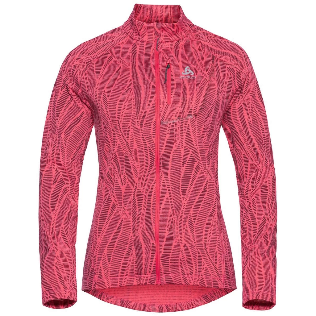 Odlo Midlayer Full Zip Fli Light Print Femme Rose
