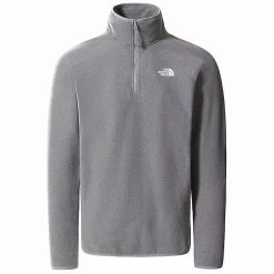 The North Face 100 Glacier 1/4 Zip Homme Gris