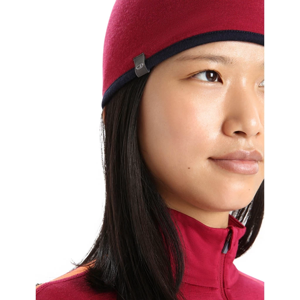 Icebreaker Unisex Pocket Hat Bordeaux – Image 4