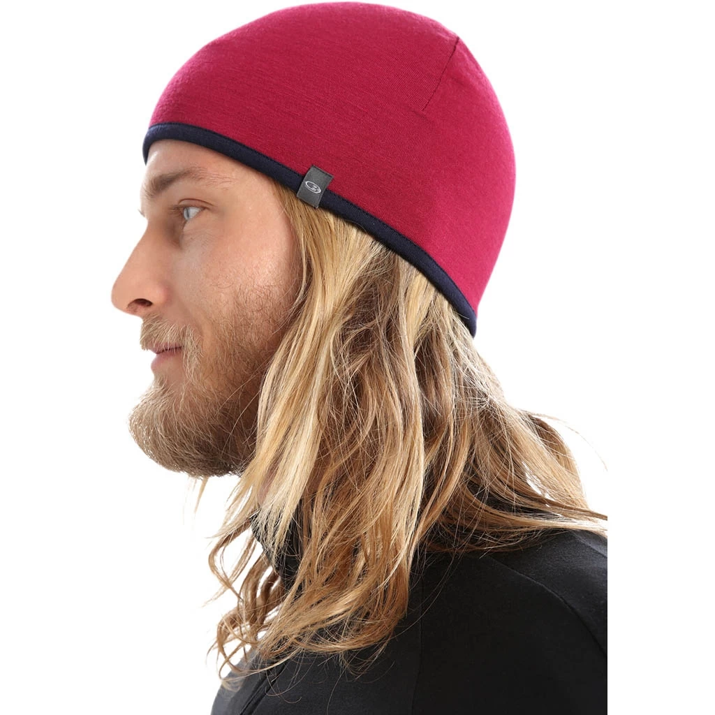 Icebreaker Unisex Pocket Hat Bordeaux – Image 3