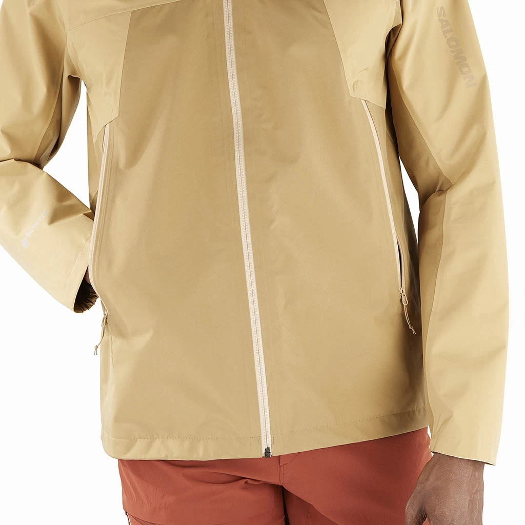 Salomon Outline Gore-Tex 2.5L Jacket Homme Beige – Image 10