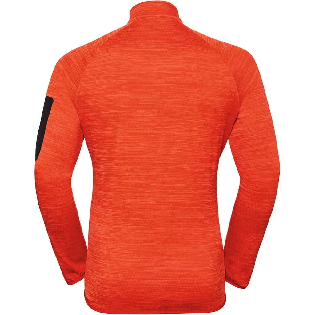 Odlo Manches Longues Zippé Steam Homme Rouge – Image 2