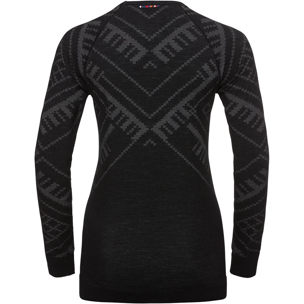 Odlo T-Shirt Manches Longues Natural Plus Kinship Warm Femme Noir – Image 2