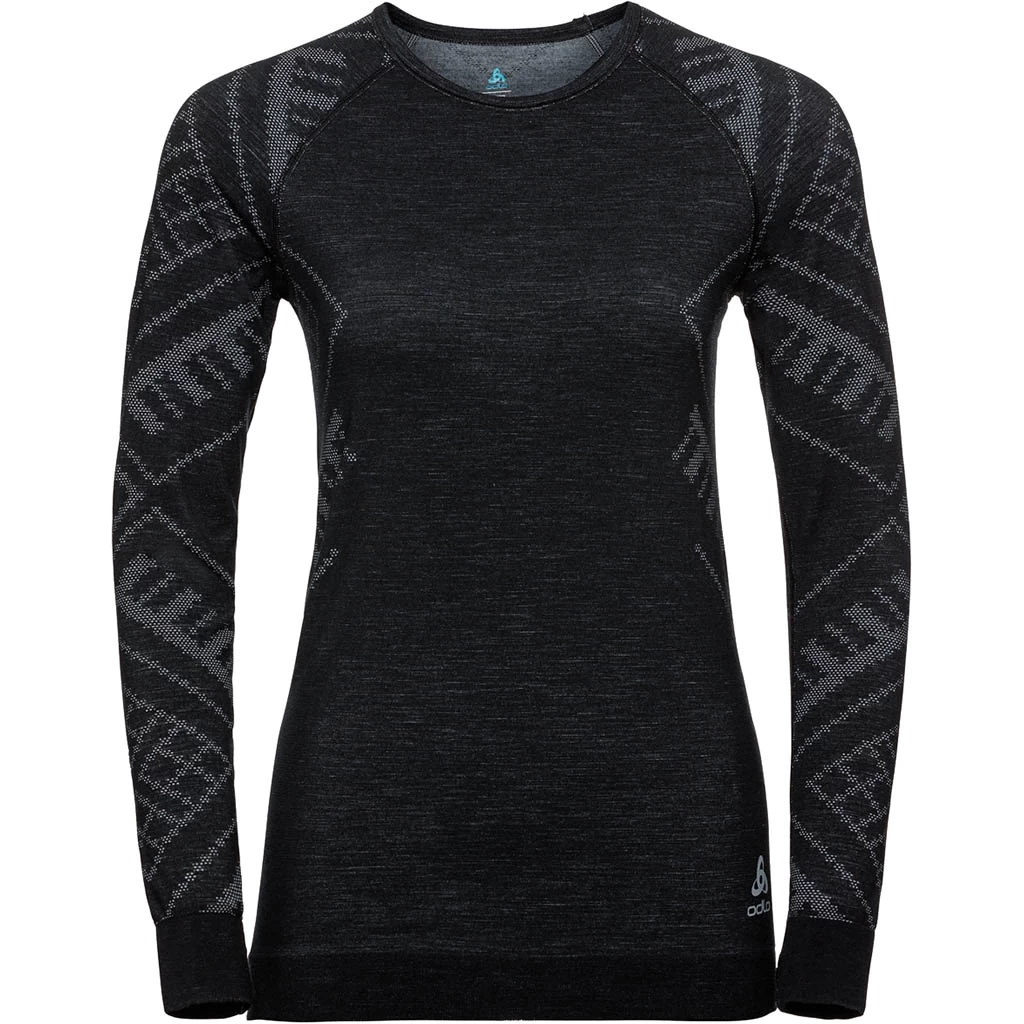 Odlo T-Shirt Manches Longues Natural Plus Kinship Warm Femme Noir