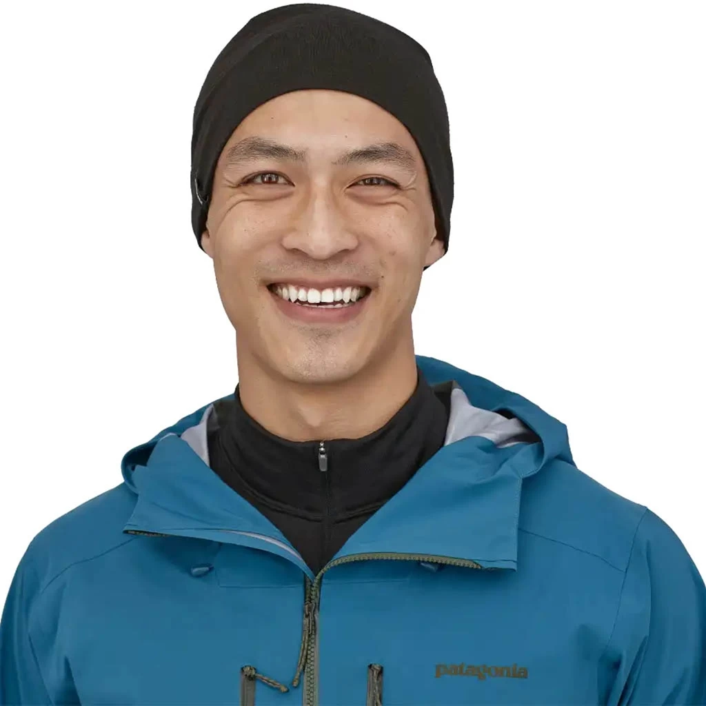 Patagonia Overlook Merino Wool Liner Beanie Bleu – Image 2