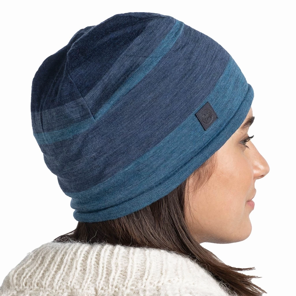Buff Merino Move Beanie Bleu Denim – Image 2
