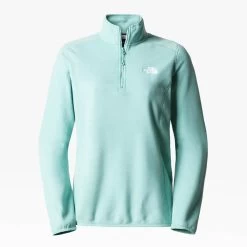 The North Face 100 Glacier 1/4 Zip Femme Turquoise