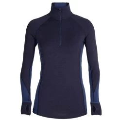Icebreaker 260 Zone Long Sleeve Half Zip Femme Bleu Foncé